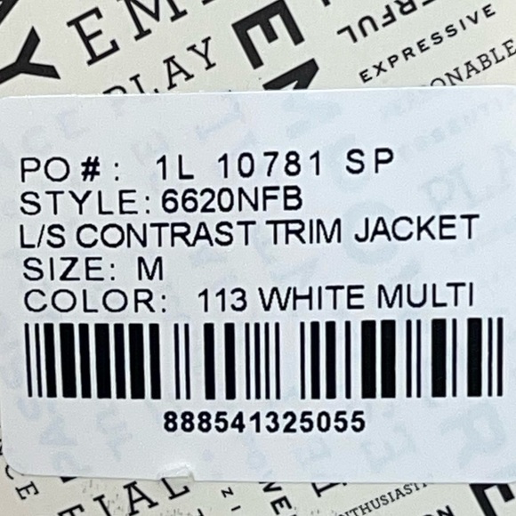 NWT- EP NY Golf Pro Long Sleeve Contrast Tape Trim Women's Golf Jacket. Size M - Picture 5 of 5